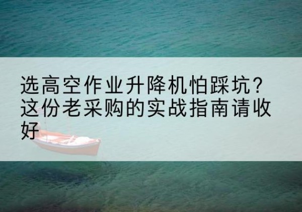 拜城高空作业升降机厂家推荐-选高空作业升降机怕踩坑？这份老采购的实战指南请收好